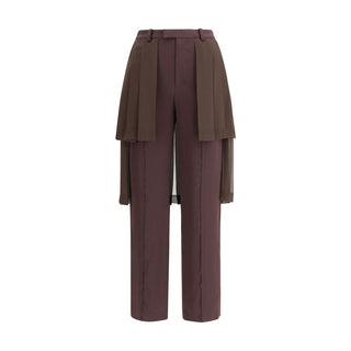 Undercover Brown Acetate Casual Pants