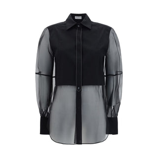 Brunello Cucinelli Black Cotton Pattern Shirt