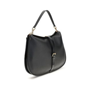 Etro Black Calf Leather Bos Taurus Shoulder Bag