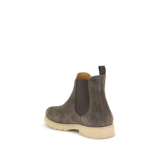 Kiton Brown Rubber Chelsea Boots