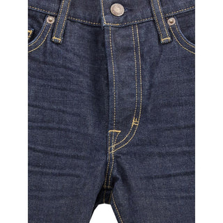 Tom Ford Blue Cotton Straight-Leg Jeans