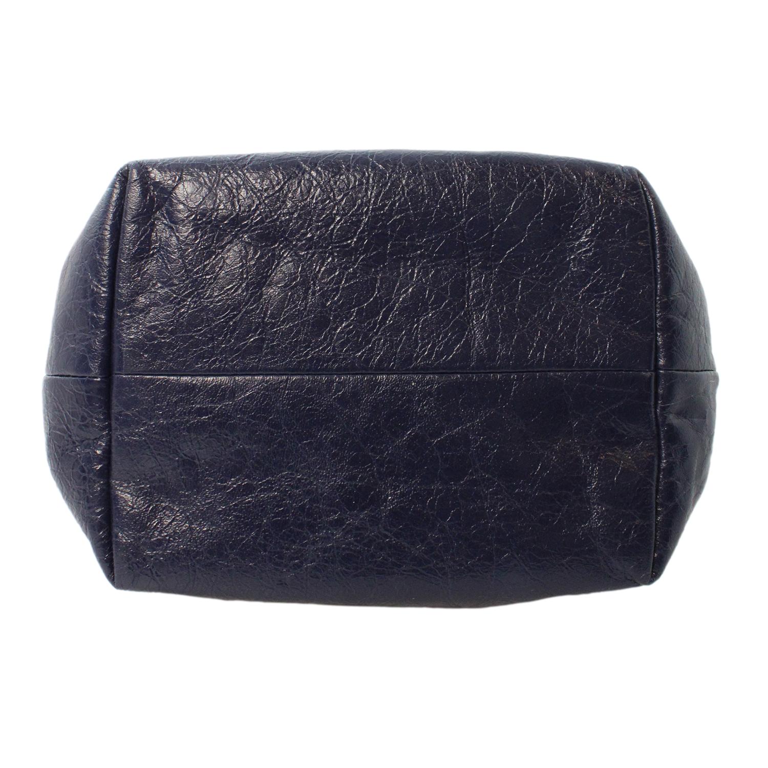 Balenciaga Arena Blue Lambskin Leather Flap Messenger Bag 620259