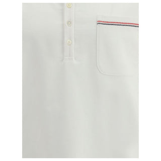 Thom Browne White Cotton Polo Shirt