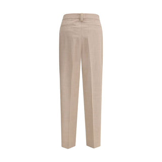 Fabiana Filippi Beige Fleece Wool Dress Pants