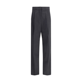 Fabiana Filippi Gray Fleece Wool Casual Pants