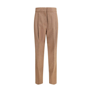 Fabiana Filippi Beige Fleece Wool Dress Pants