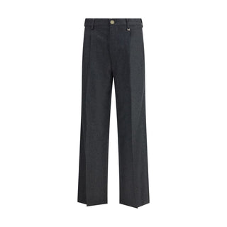 Vivienne Westwood Gray Fleece Wool Casual Pants