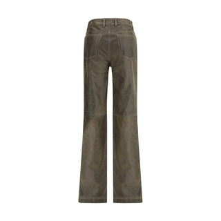 Etro Brown Leather Pants