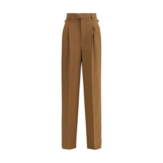 Ami Paris Brown Wool Casual Pants