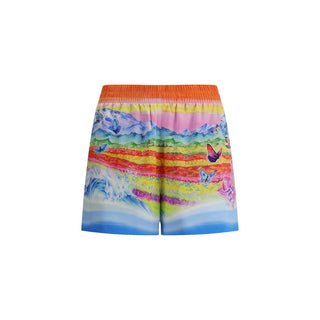 Casablanca Multicolor Silk Bermuda Shorts