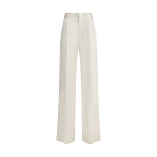 SA SU PHI Cream Silk Pants