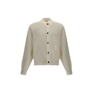 Jacquemus White Fleece Wool Cardigan