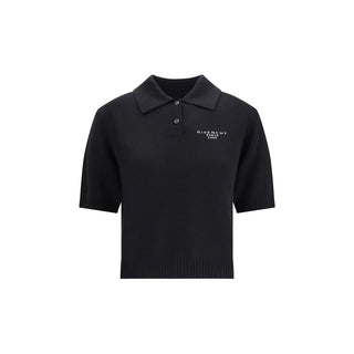 Givenchy Black Wool Polo Shirt