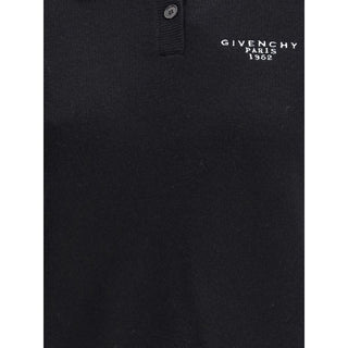 Givenchy Black Wool Polo Shirt