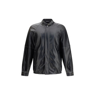 MM6 Black Polyester Bomber