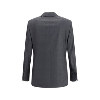 Ami Paris Gray Fleece Wool Blazer