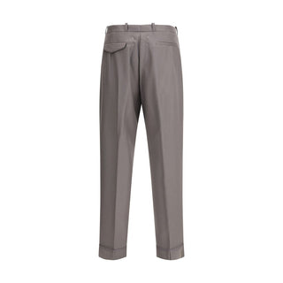 Margiela Bicolor Fleece Wool Dress Pants
