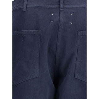 Margiela Blue Cotton Casual Pants