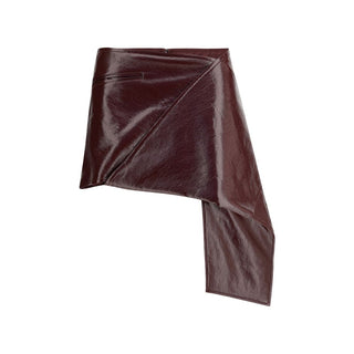 Courrèges Bordeaux Cotton Mini Skirt