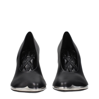 Burberry Black Leather High Heel Pumps