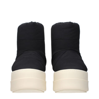 Rick Owens Black Fabric Ankle Boots