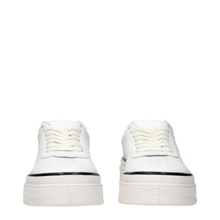 Jil Sander White Leather Platform Sneakers