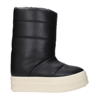 Rick Owens Black Leather Ankle Boots