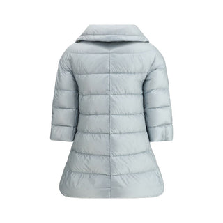 Herno Light Blue Polyester Coat