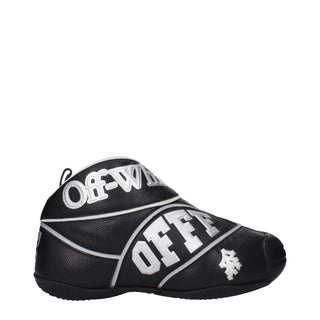 Off-White Black Leather High Top Sneakers