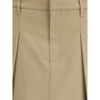 Brunello Cucinelli Beige Cotton Mini Skirt