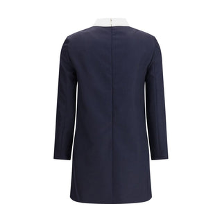 Thom Browne Blue Fleece Wool Casual Dress