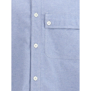 Thom Browne Light Blue Cotton Pattern Shirt