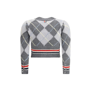 Thom Browne Gray Fleece Wool Cardigan