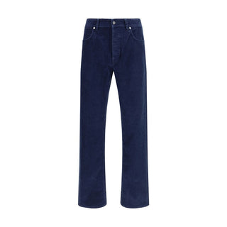 Stone Island Blue Cotton Straight-Leg Jeans