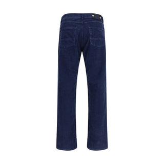 Stone Island Blue Cotton Straight-Leg Jeans