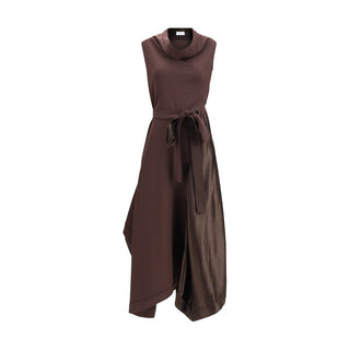 Ferragamo Brown Viscose Cocktail Dress