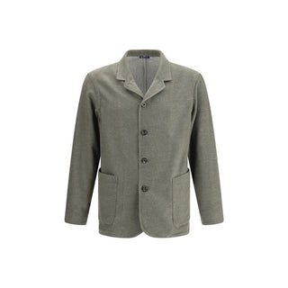 Finamore Green Fleece Wool Coat