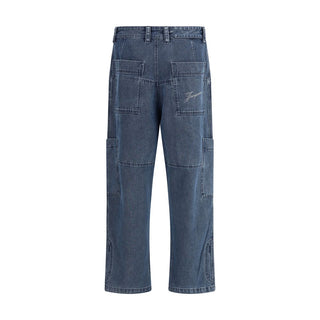 Jacquemus Blue Cotton Jeans Denim