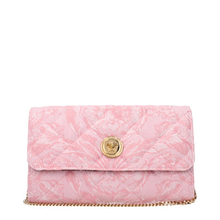 Versace Pink Fabric Clutch Bag