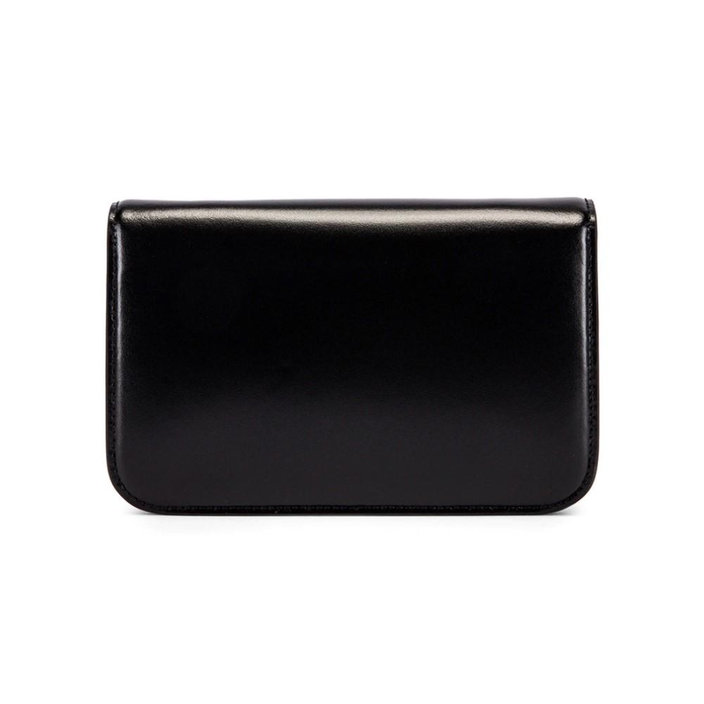 Balenciaga Черная сумка на плечо из блестящей телячьей кожи с цепочкой и цепочкой 593615
