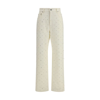 Golden Goose White Cotton Casual Pants