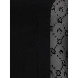 Marine Serre Black Fleece Wool Casual Dress