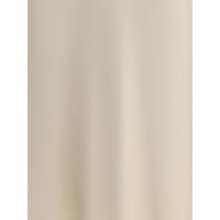 Brunello Cucinelli Cream Acetate Midi Skirt