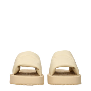 Burberry Beige Leather Slippers