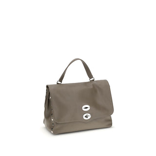 Zanellato Gray Calf Leather Bos Taurus Shoulder Bag