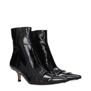 Maison Margiela Black Leather Ankle Boots