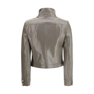 Courrèges Gray Cotton Full-Length Jacket