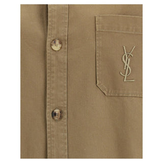 Saint Laurent Bicolor Cotton Denim Jacket