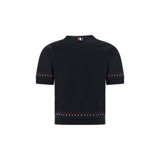 Thom Browne Black Cotton T-Shirt
