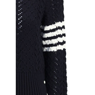 Thom Browne Blue Fleece Wool Sweatshirt